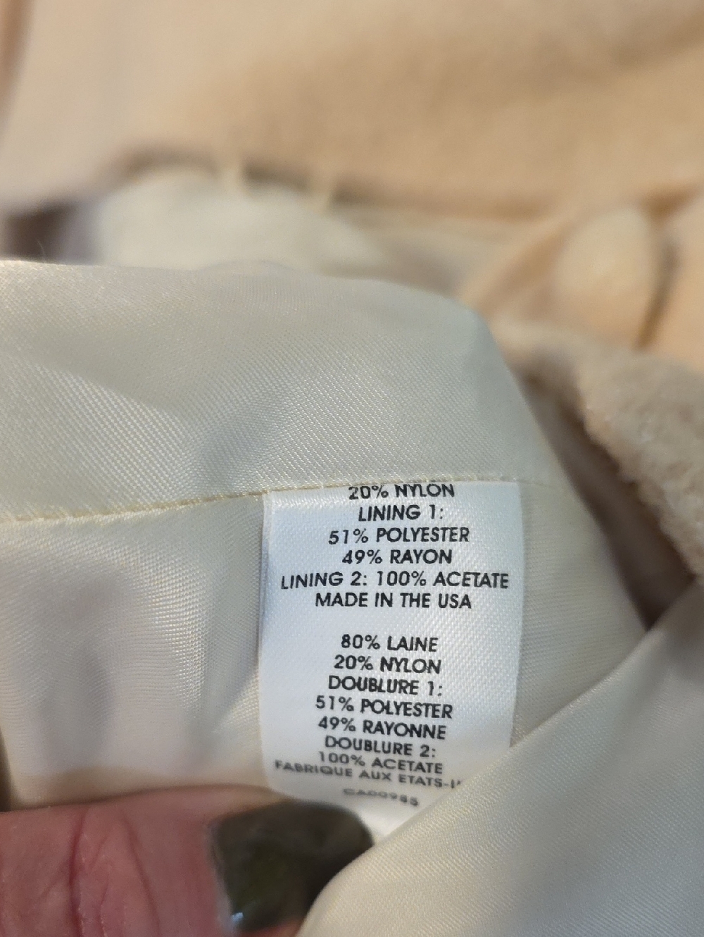 Vintage Y2K Nanette Lepore Cream Ruffled Blazer - Picture 8 of 8